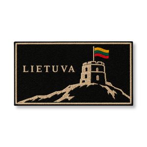 Lietuva – Gedimino pilies siuvinėtas antsiuvas | 8 cm