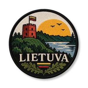 Lietuva – siuvinėtas antsiuvas | 9 cm