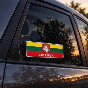 Alternative view of „Lietuva“ vinilinis lipdukas su Vyčiu, 2 vnt.