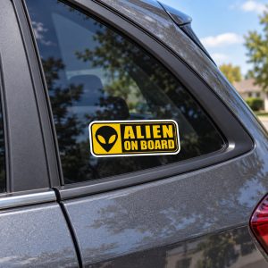 „Alien On Board“ vinilinis lipdukas, 2 vnt. - Image 3