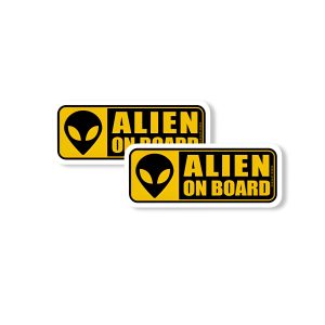 „Alien On Board“ vinilinis lipdukas, 2 vnt.