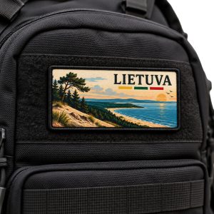 Lietuva – pajūrio sublimacinis antsiuvas | 10 cm - Image 2