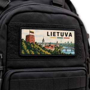 Alternative view of Lietuva – Vilniaus sublimacinis antsiuvas | 10 cm