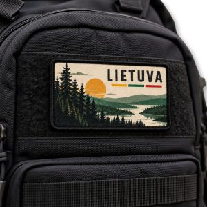 Alternative view of Lietuva – gamtos motyvų sublimacinis antsiuvas | 10 cm