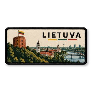 Lietuva – Vilniaus sublimacinis antsiuvas | 10 cm